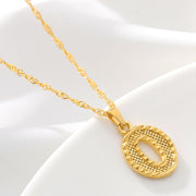 Gold Initial Letter Alphabet Name Necklaces