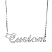 Women Jewelry Chain Pendant Necklace Stainless Steel 18k Gold Plated Name Plate Personalised Custom Name Necklaces