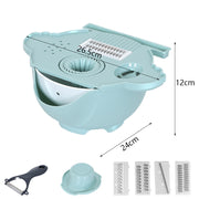 Multifunctional vegetable cutter drain basket