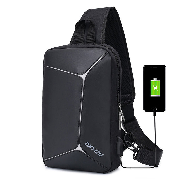 Men's Rechargeable Messenger Shoulder Bag Anti-theft Business Casual Anti-splashing