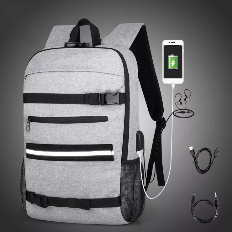 Anti-theft Combination Lock USB Charging Shoulder Bag