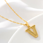 Gold Initial Letter Alphabet Name Necklaces