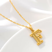 Gold Initial Letter Alphabet Name Necklaces