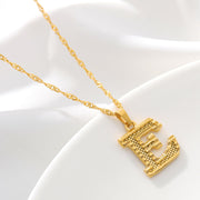 Gold Initial Letter Alphabet Name Necklaces