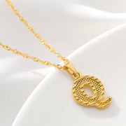 Gold Initial Letter Alphabet Name Necklaces