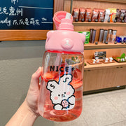 Summer Super Cute Water Cup Straw Cup Student Water Bottle Portable