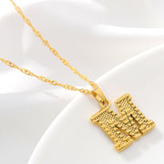 Gold Initial Letter Alphabet Name Necklaces