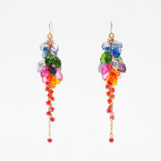 Women's Statement Exaggerated Long Rhinestone Earrings